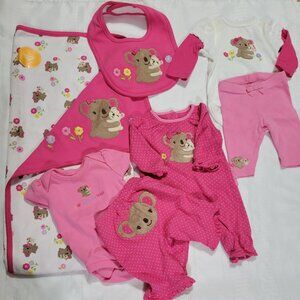 Gymboree Brand New Baby Koala NWT Blanket, Bib, Used clothing lot. Mixed Z33